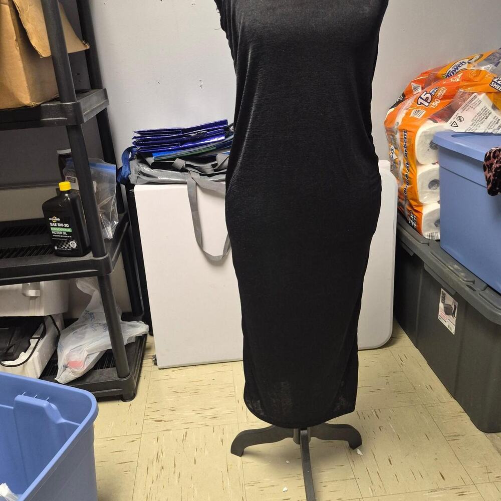 Black shein maxi dress in